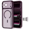 TECH-PROTECT MagPrime custodia MagSafe trasparente per iPhone 17 Pro / 18 Pro - ciliegia scuro opaco