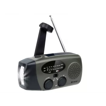 TRACER EXPLORER PRO radio da spedizione con pannello solare, manovella, banda meteo NOAA, AM/FM, torcia LED e powerbank USB