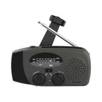 TRACER EXPLORER PRO radio da spedizione con pannello solare, manovella, banda meteo NOAA, AM/FM, torcia LED e powerbank USB