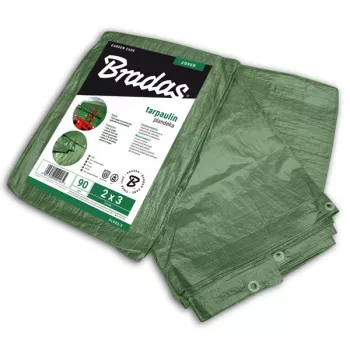 Bradas PL906/10 telo pesante in polietilene blu 12 x 10 m, 60 g/m², impermeabile, resistente ai raggi UV, bordi rinforzati con occhielli in alluminio