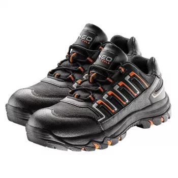 NEO TOOLS 82-710 Scarpe antinfortunistiche S1P SRC con puntale in acciaio, taglia 43, nero/grigio