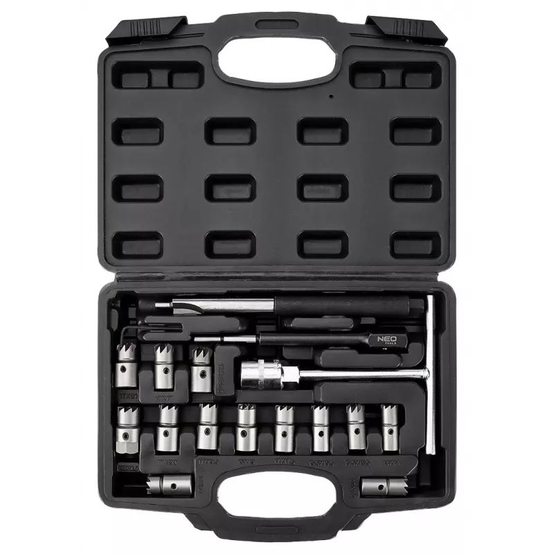 NEO TOOLS 11-885 Taglierina per pulizia sede iniettori - set da 17 pezzi