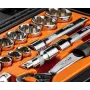 NEO TOOLS Set chiavi a bussola 1/2 pollice, 23 pezzi, acciaio cromo-vanadio, DIN 3124