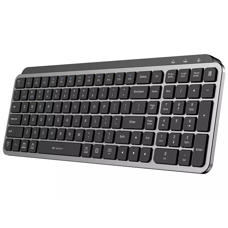 TRACER STONE RF 2.4G+BT Tastiera wireless, QWERTY US International, nero