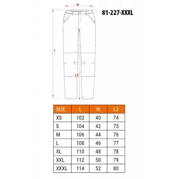 NEO TOOLS 81-227-XXXL Pantaloni protettivi grigio/nero XXXL