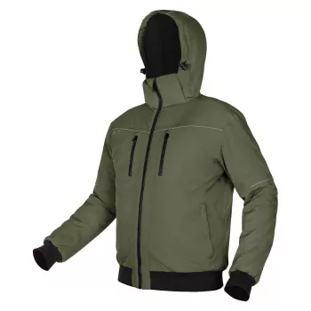 NEO TOOLS Giacca isolata con cappuccio OUTDOOR, verde, taglia XXXL