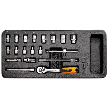 NEO TOOLS set di chiavi a bussola 1/4