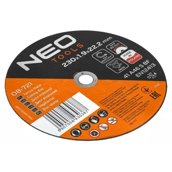 NEO TOOLS disco da taglio per metallo/INOX 230 x 1,9 x 22,2 mm, 41 A46-S-BF, 25 pezzi