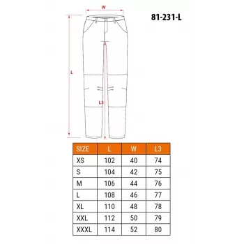 NEO TOOLS 81-231-L pantaloni protettivi taglia L grigio/nero