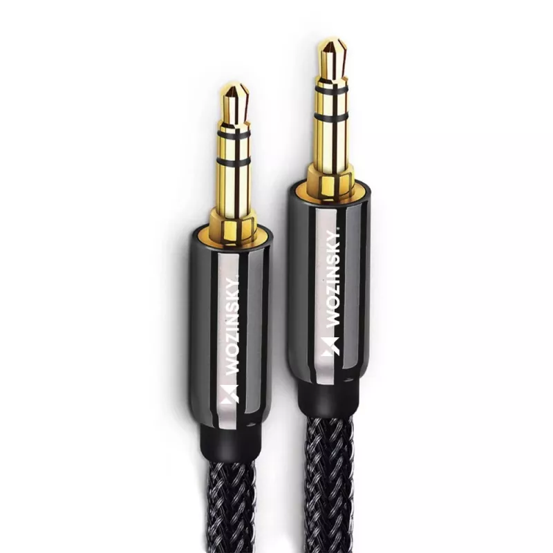 Wozinsky cavo audio AUX 3,5 mm universale 2 connettori jack 1,5 m nero