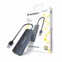 Wozinsky WHS080YSS hub USB-A 3.0 a 4 porte con interruttori singoli, alluminio, grigio, cavo 15 cm