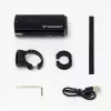 WOZINSKY luce da bici ricaricabile USB-C 3000 lumen con funzione powerbank - nero