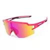 ROCKBROS occhiali da ciclismo polarizzati per bambino con protezione UV400, rosa