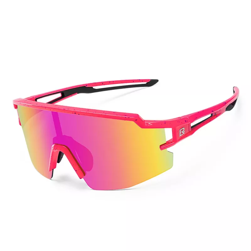 ROCKBROS occhiali da ciclismo polarizzati per bambino con protezione UV400, rosa