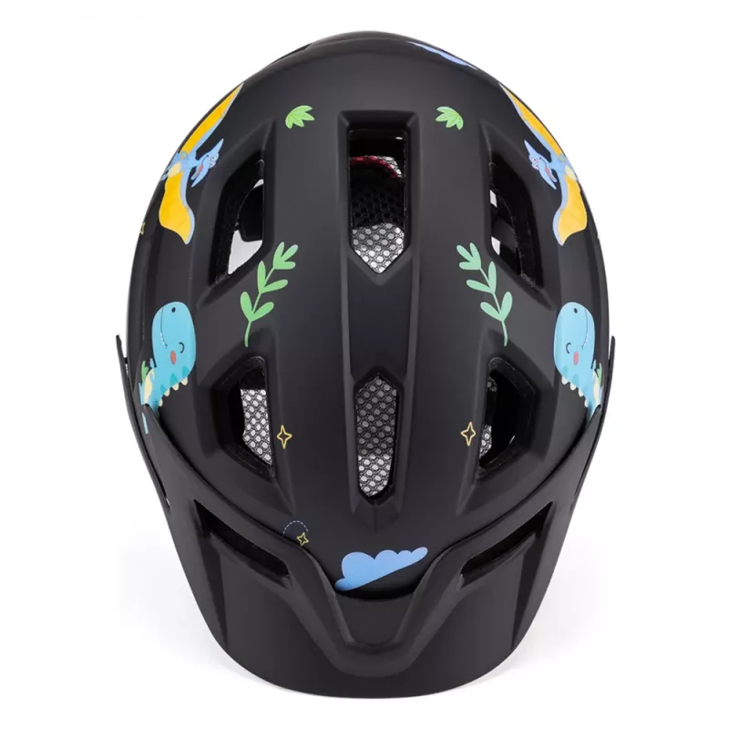 Wozinsky casco da MTB per bambino con visiera rimovibile 52-56 cm - nero