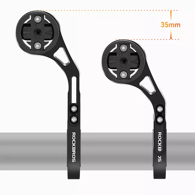Rockbros FK-301 supporto da bici 2-in-1 per manubrio - ciclocomputer e action cam/luce - nero