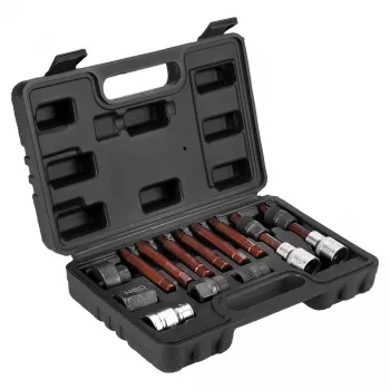 NEO TOOLS set estrattori per pulegge frizione alternatore, 13 pezzi, acciaio cromo-vanadio, attacco 1/2 pollice, inserti spline/Torx/brugola