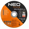 NEO TOOLS dischi da taglio 41A 60 S BF - 125x1,0x22,23 mm ACCIAIO/INOX, 100 pezzi in secchio