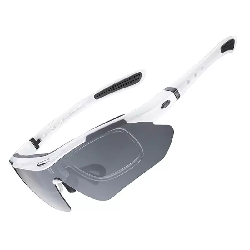 Rockbros 10142 Occhiali da ciclismo fotocromatici UV400 - bianco