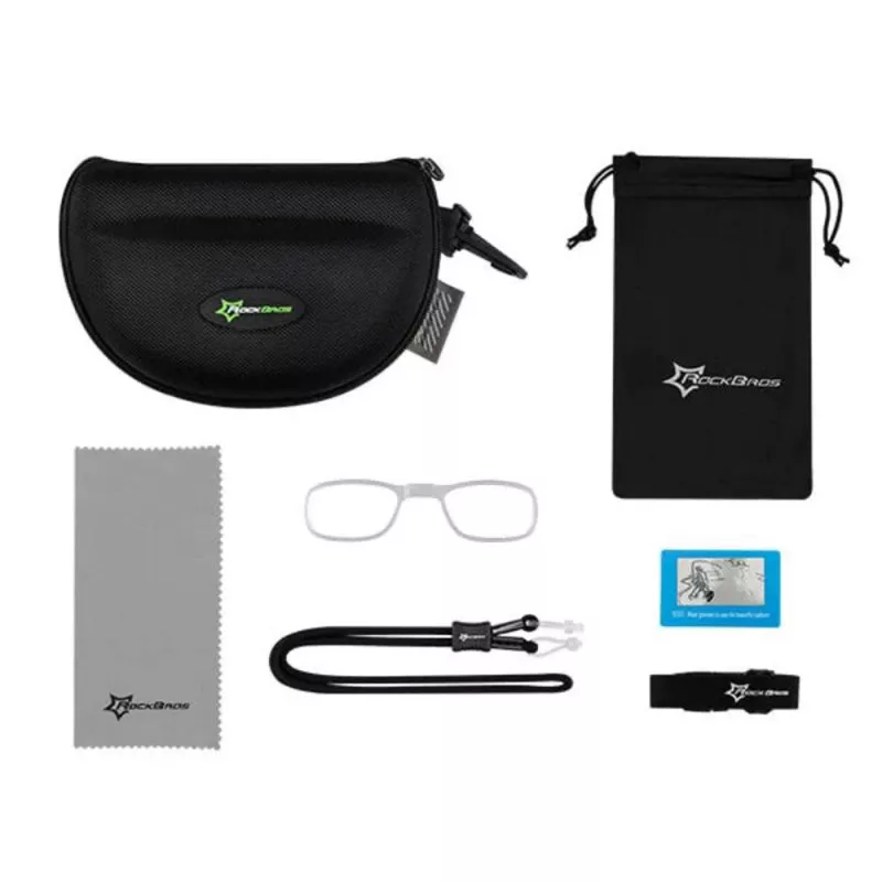 Rockbros 10142 Occhiali da ciclismo fotocromatici UV400 - bianco