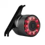ROCKBROS Q1 Fanale posteriore per bici, 7 colori LED, con cavo USB-C, nero