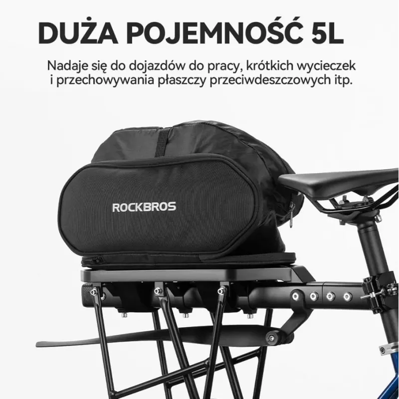 Rockbros 30140062001 Borsa da portapacchi 5L nero