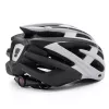 WOZINSKY Casco MTB per bici con visiera rimovibile e luce posteriore USB 54-57 cm - bianco-nero