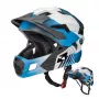 ROCKBROS TS-61 casco per bambino con mentoniera rimovibile, taglia M (54-57 cm), blu