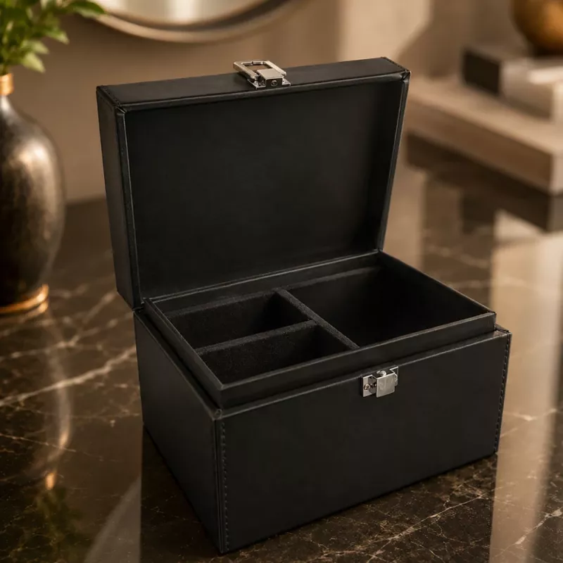 Wozinsky WPB-R16 scatola portachiavi con blocco segnale RFID con scomparti 16x12x9 cm - nero
