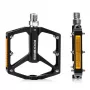 ROCKBROS K371 pedali da bici in alluminio riflettenti con cuscinetti sigillati - nero