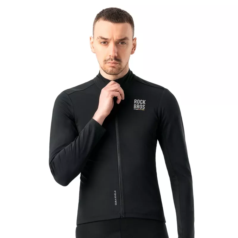 ROCKBROS ROAD TO SKY giacca termica antivento per bici TLWT001 - nero - S