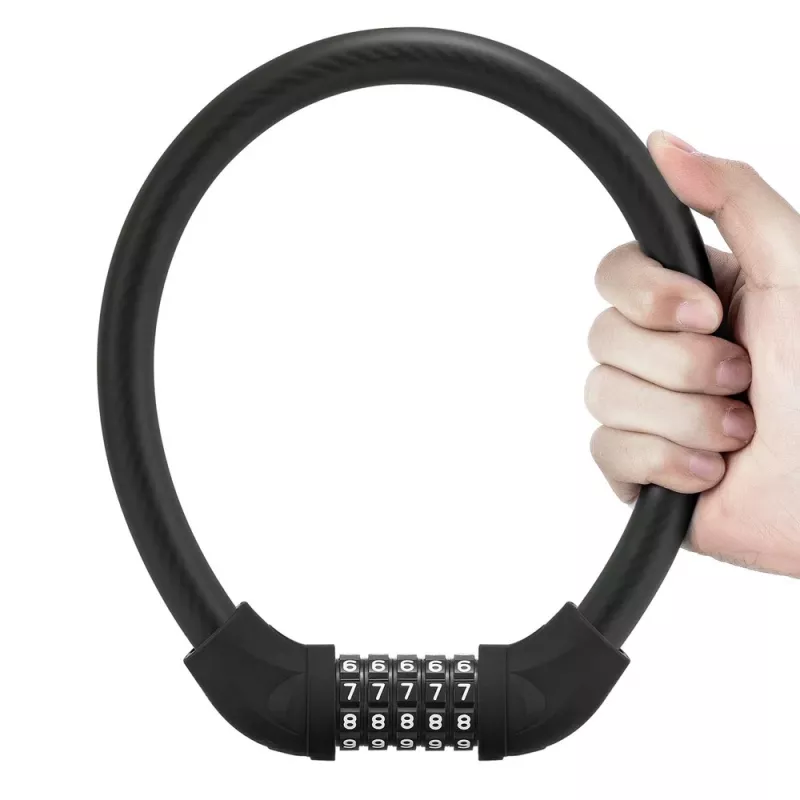 ROCKBROS RKS870-BK cavo antifurto a combinazione 85 cm per bici - nero
