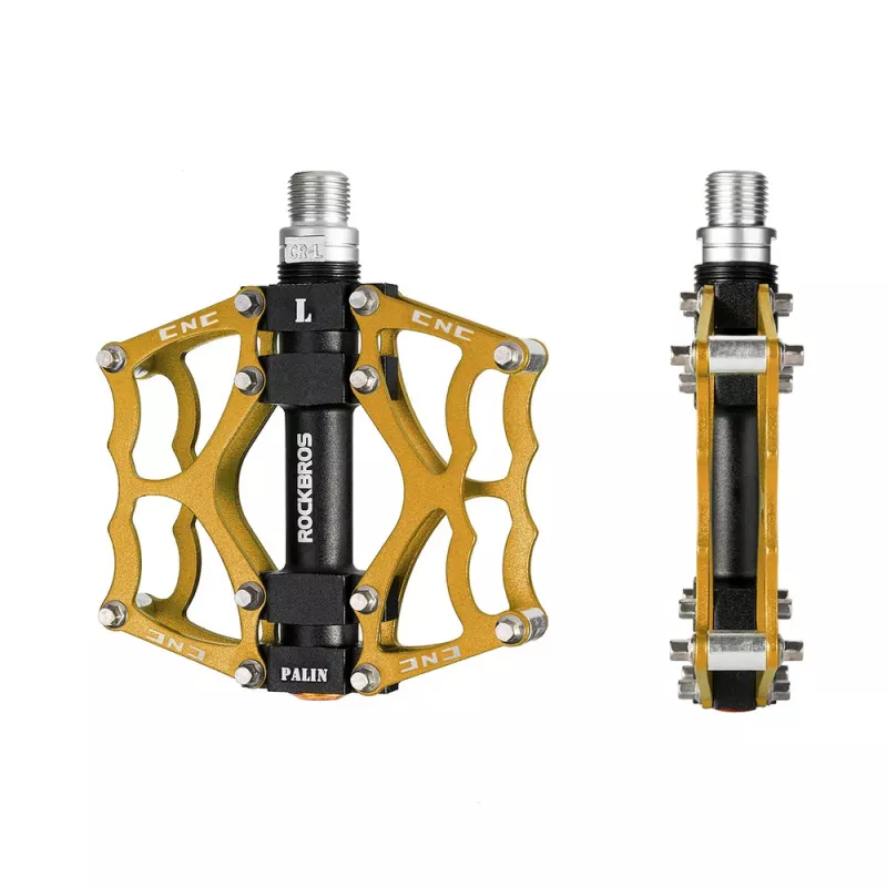 Rockbros JT201012LG 2010-12L pedali a piattaforma in alluminio - oro