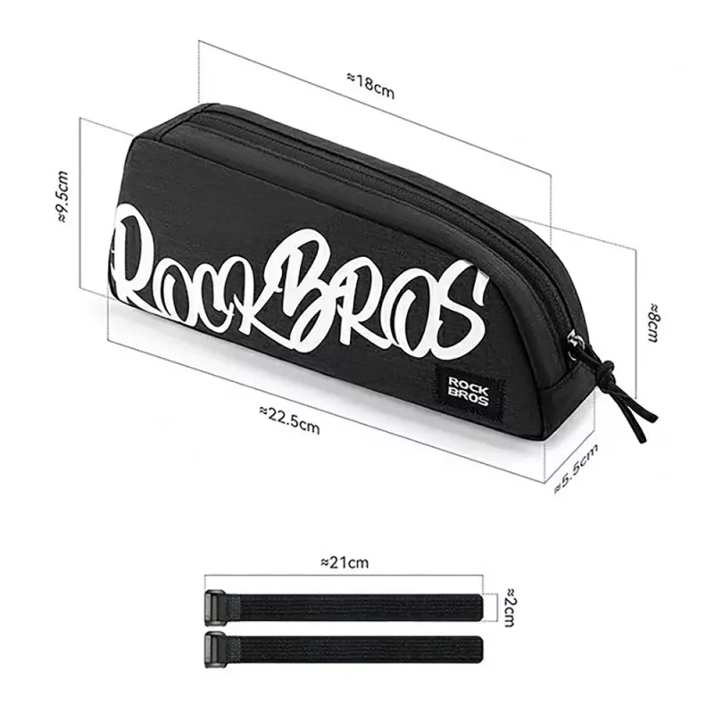 Rockbros Flash Journey G009 borsa da tubo orizzontale per bici 0,8L nero