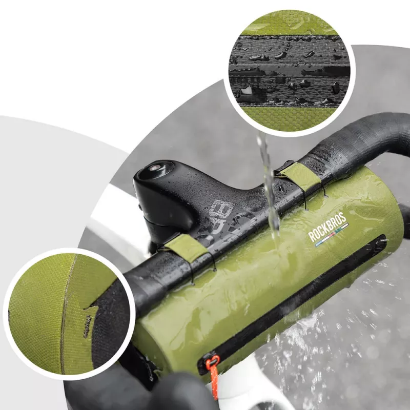 ROCKBROS AS-145 ROAD TO SKY borsa da manubrio per bici impermeabile 2L verde