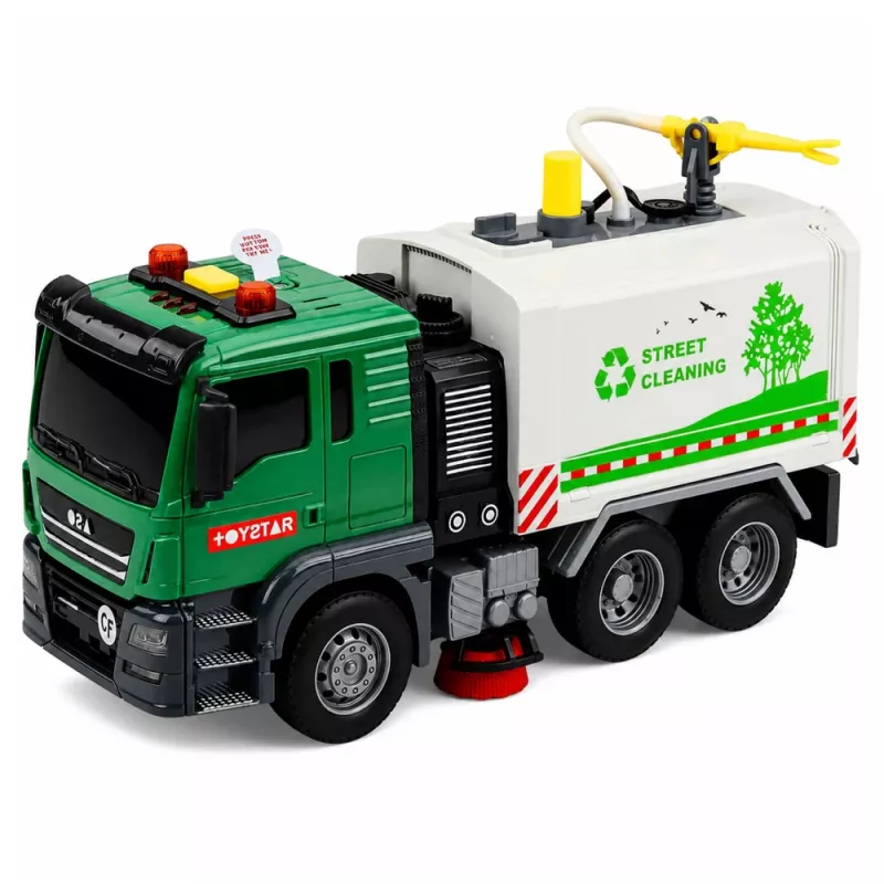 LEAN TOYS spazzatrice stradale con funzione acqua, luci e suoni 1:14
