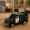 LEAN TOYS auto della polizia veicolo speciale scala 1:32 nero con luce e suono