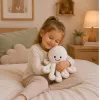 LEAN TOYS polpo peluche con tentacoli elastici, bianco, 30 cm