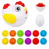 LEAN TOYS giocattolo educativo gallina 12 uova selezionatore impara forme e colori set