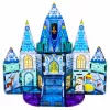 LEAN TOYS mattoncini magnetici castello principessa dei ghiacci blu 47 pezzi
