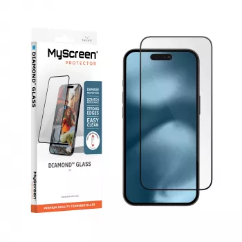 MyScreen Diamond Glass Pellicola protettiva per display per Apple iPhone 18 Pro Max – vetro temperato 9H, HD chiaro, anti-impronta, installazione senza bolle