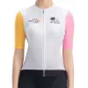 ROCKBROS Maglia da ciclismo donna con stampa grafica, bianco, taglia M
