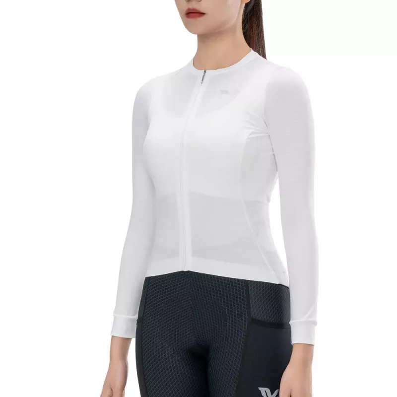 ROCKBROS Maglia da ciclismo a maniche lunghe da donna TVI bianco taglia M