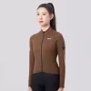 ROCKBROS Maglia termica da ciclismo da donna YDWT006 marrone taglia L