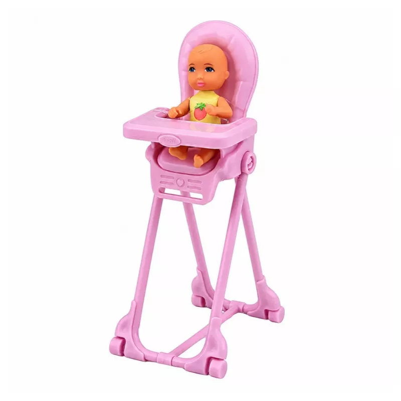 LEAN TOYS Anlily Set bambole mamma e gemelli con accessori