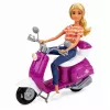 LEAN TOYS Anlily Bambola da viaggio su monopattino con occhiali, porta cellulare e accessori