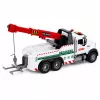 LEAN TOYS Veicolo da cantiere con gru regolabile, luci e suoni, bianco 1:14