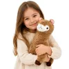 LEAN TOYS Peluche alpaca lama con pelo morbido beige 38 cm
