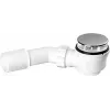 DEANTE Sifone per canale doccia con apertura di pulizia superiore, scarico 50 mm, cromato
