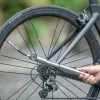 ROCKBROS JG-PB-004 pompa a mano leggera per bici con manometro - nero
